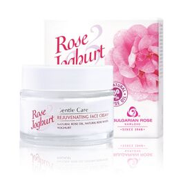 Crema facial rejuvenecedora con aceite de rosas y yogur Rosa y yogur Rosa búlgara Karlovo, 50ml